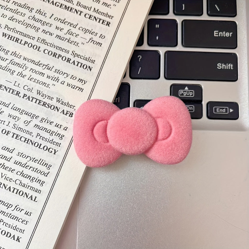 2/4/6pcs Elegant Pink Bow Hairpin Cute Sweet Bow Shaped Hairpin Women'S Daily Use Hair Accessories