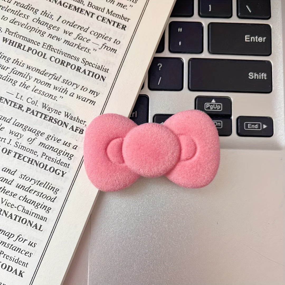 2/4/6pcs Elegant Pink Bow Hairpin Cute Sweet Bow Shaped Hairpin Women'S Daily Use Hair Accessories