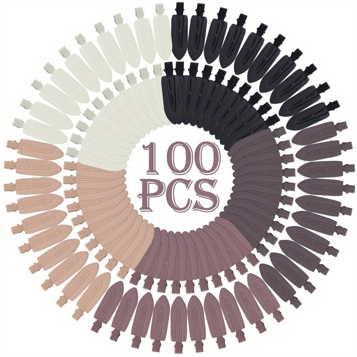 100 PCS Vintage Style No-Crease Hair Clips Set, Elegant Simple Side Bangs Hairpins, Plastic Hair Accessories for Women, Ideal for Daily Wear & Gift-Giving, Suitable for 14+ Age Group