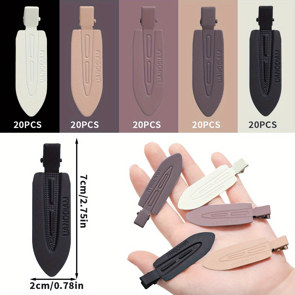 100 PCS Vintage Style No-Crease Hair Clips Set, Elegant Simple Side Bangs Hairpins, Plastic Hair Accessories for Women, Ideal for Daily Wear & Gift-Giving, Suitable for 14+ Age Group