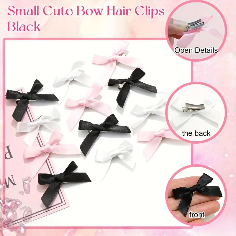 18PCS Mini Butterfly Bow Hair Clips - Non-Slip, Sweet Style, Cute Bowknot Hairpins for Women & Girls