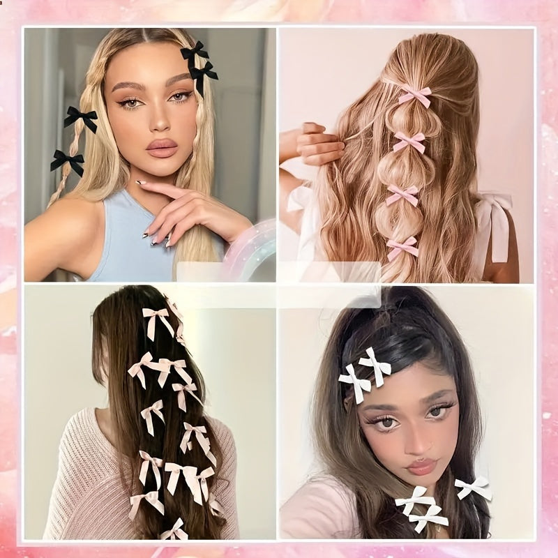 18PCS Mini Butterfly Bow Hair Clips - Non-Slip, Sweet Style, Cute Bowknot Hairpins for Women & Girls