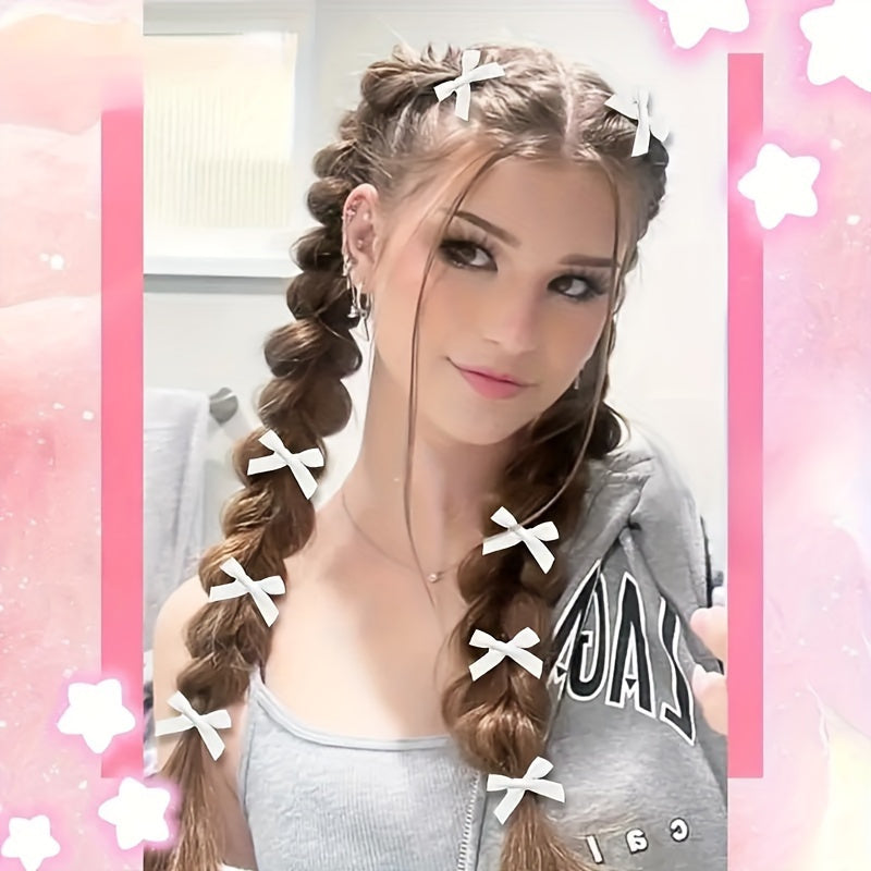 18PCS Mini Butterfly Bow Hair Clips - Non-Slip, Sweet Style, Cute Bowknot Hairpins for Women & Girls