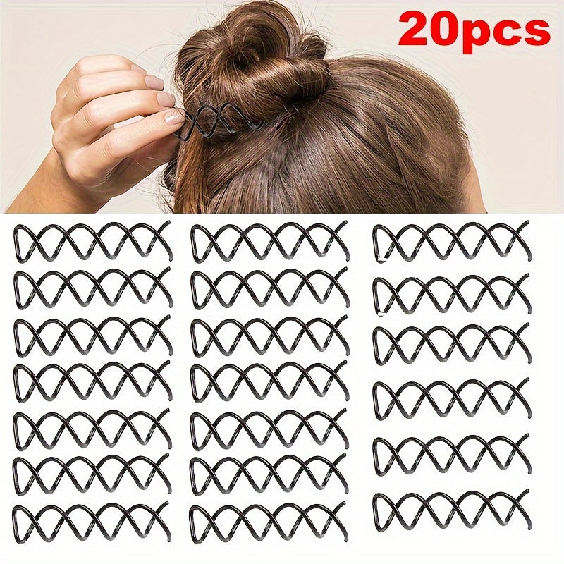 10/20pcs Spiral Spiral Screw Needle Hairpin - Simple Ball Creation, Lossless Round Metal Accessory for Women'S Hairstyles, Suitable for Weddings And Daily Use, Wedding Hair Accessories | Lili Hairpin | Stable Clamping Clip, Hairpin for Hair