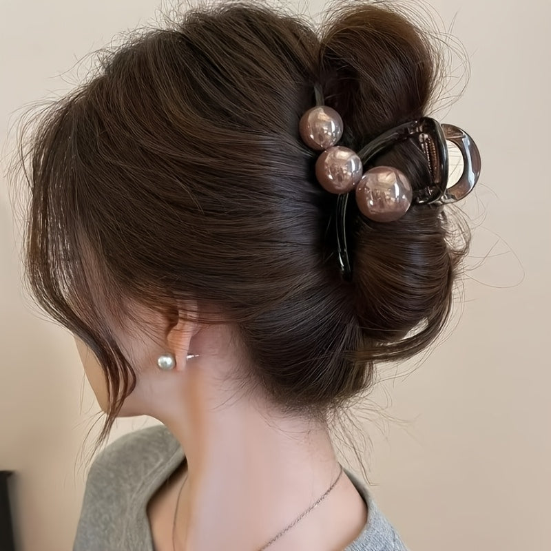 [Elegant Hairpins] 4pcs Elegant Premium Hairpins with Pearl & Crystal Accents | Stylish Updo Accessories for Women, Plastic Material, Perfect for Formal Events and Parties