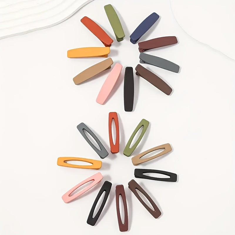 20pcs Morandi Matte Duckbill Hair Clips - Elegant Minimalist Plastic Hairdressing Tools with Multi-Color Options for Women & s, Secure Grip for Braiding, Ponytails, Buns, Everyday & Special Occasions, Ponytail Holder, Sleek Design, Smooth Finish, Salon