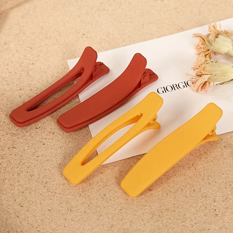 20pcs Morandi Matte Duckbill Hair Clips - Elegant Minimalist Plastic Hairdressing Tools with Multi-Color Options for Women & s, Secure Grip for Braiding, Ponytails, Buns, Everyday & Special Occasions, Ponytail Holder, Sleek Design, Smooth Finish, Salon