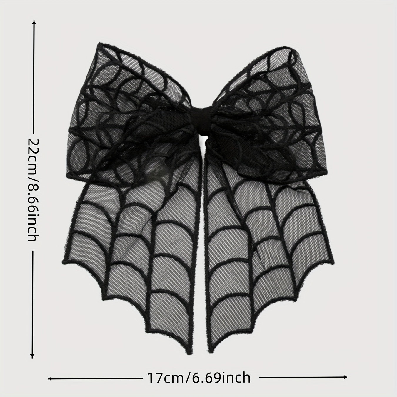 1pc Gothic Punk Spider Web Bow Hair Clip - Women'S Black Lace Halloween Hair Accessory, Vintage Everyday Hairpin with Intricate Design, Durable Hair Accessory, Perfect Halloween Gift, Halloween Hair Accessories, Themed Event Accessory, Punk Style Hairpin,
