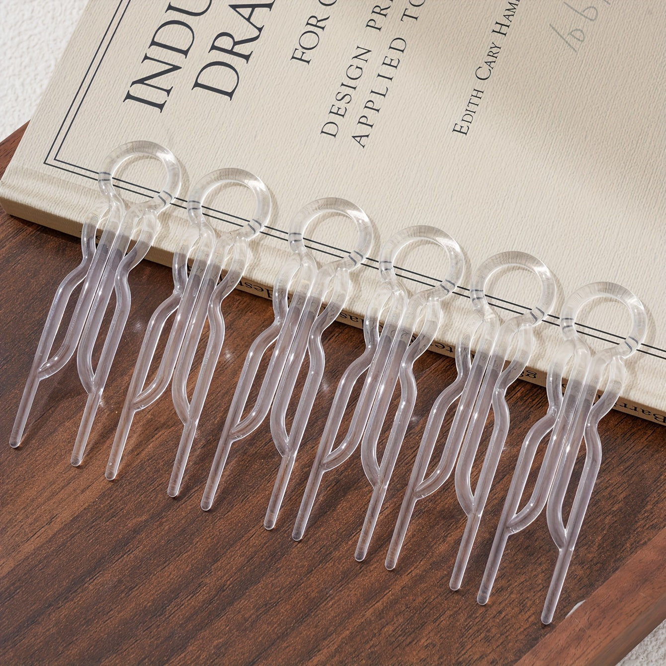 12pcs Black & Clear U-Shaped Hair Clips - Elegant Vintage Hairpins with Cut-Out Design for Women, Secure Hold for Bun Updos, Graduation Parties & Formal Events, Hair Clips for Styling, Sleek Modern Hairpins, Transparent Materials