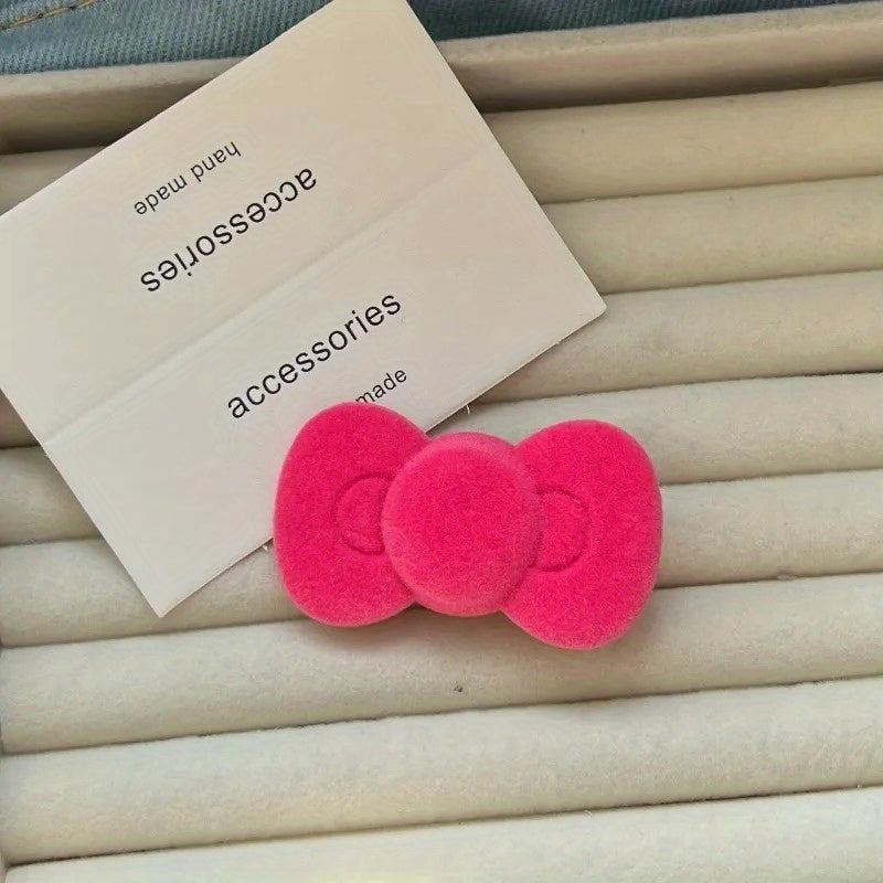 1pc Sweet Pink Bow Star Hairpin for Women Y2K Korean Style Heart Hair Clip Barrette Side Clip Headwear Hair Accessories