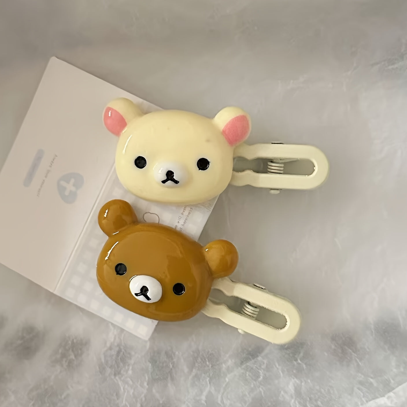 2pcs Cute Bear Hair Clips Set, Duckbill Side Clips, Women'S Adorable Hair Accessories, Perfect for Weddings, Parties, Beaches, and Everyday Style, Hair Accessories for Women, Hair Clips for Women Thin Hair, Hair Accessories for Women Thin Hair, Cute Hair