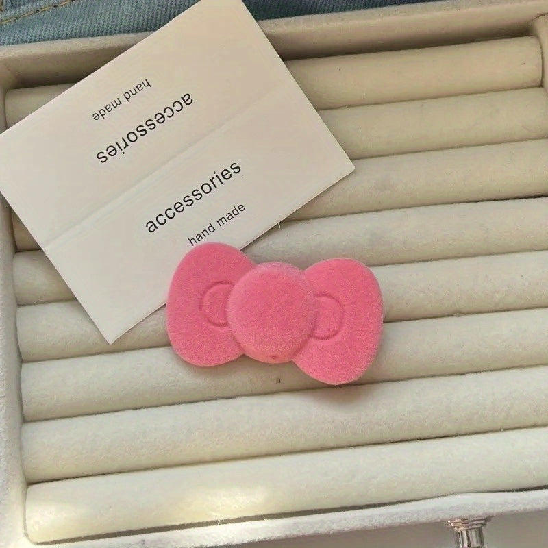 1pc Sweet Pink Bow Star Hairpin for Women Y2K Korean Style Heart Hair Clip Barrette Side Clip Headwear Hair Accessories