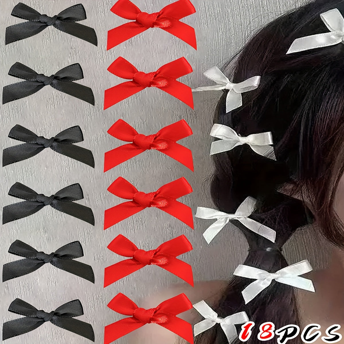 18PCS Mini Butterfly Bow Hair Clips - Non-Slip, Sweet Style, Cute Bowknot Hairpins for Women & Girls