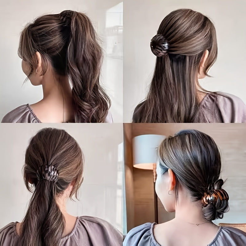 3pcs Expandable Lazy Bird's Nest Hair Clips - Ponytail Holder Barrette for Long Thick Hair, Claw Clip for Women's Daily Use, Hair Accessories for Styling and Holding