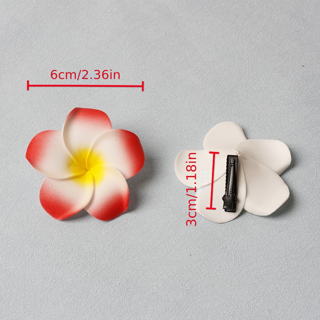 [Bohemian Hair Clips] 16-Pack Colorful Bohemian Style Hawaiian Floral Hair Clips, PVC Flower Hairpins for Women and Girls | Beach Vacation Accessory, Valentine's Day Gift, Assorted Flower Shapes