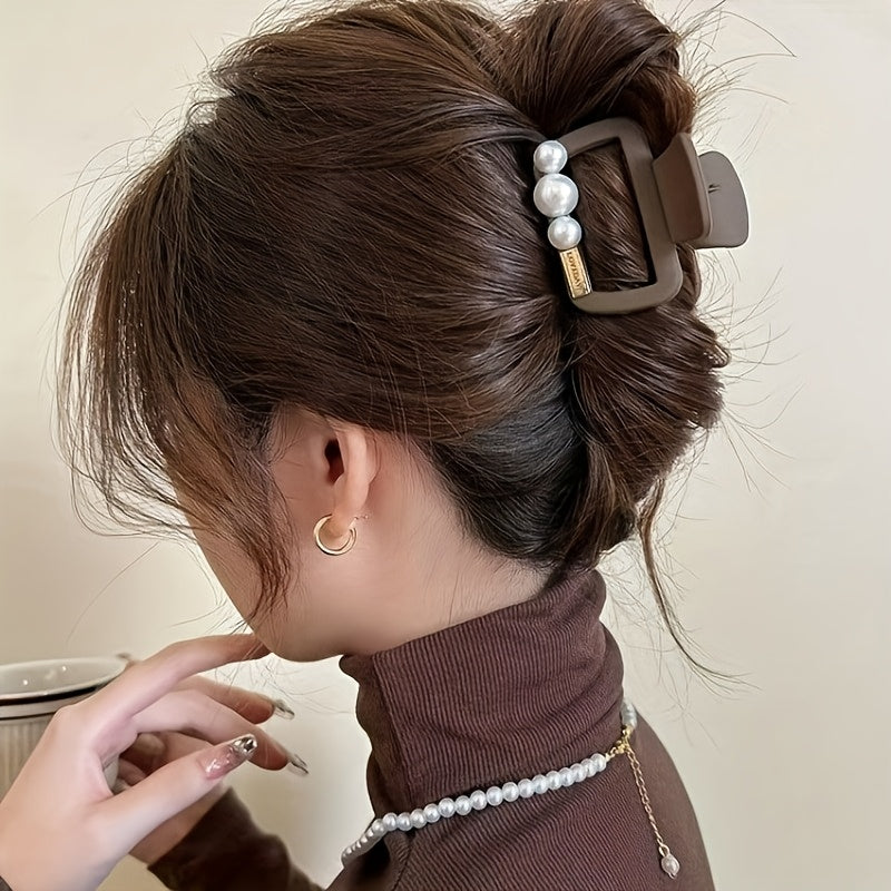 [Elegant Hairpins] 4pcs Elegant Premium Hairpins with Pearl & Crystal Accents | Stylish Updo Accessories for Women, Plastic Material, Perfect for Formal Events and Parties