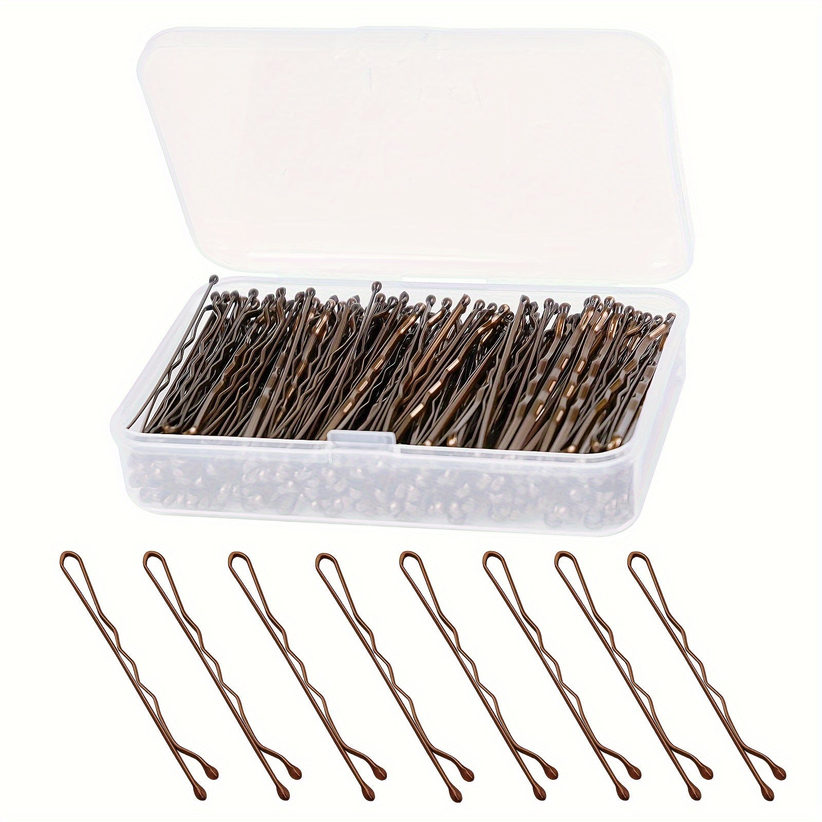 150pcs,Mini Bobby Pins Brown, Hair Bobby Pins with Storage Box for Girls and Women, Premium Hair Mini Bobby Pins for All Hair Types-Wedding Season Hairstyles