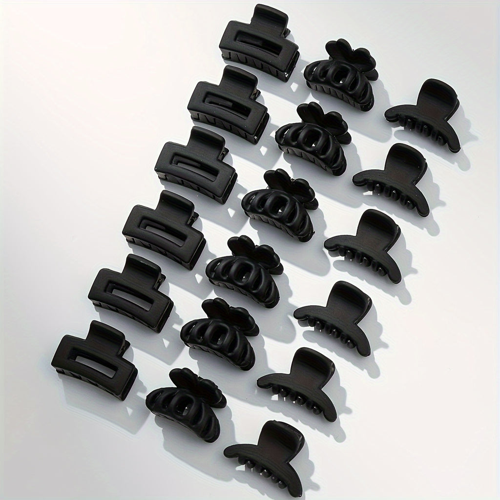18pcs of small size black simple fashion hairpins hairstyle fixed hairstyle hairstyle Women's braid grab hairpins