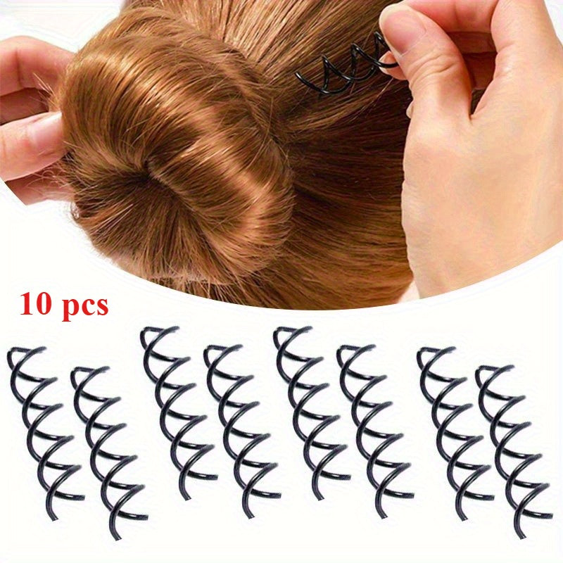 10/20pcs Spiral Spiral Screw Needle Hairpin - Simple Ball Creation, Lossless Round Metal Accessory for Women'S Hairstyles, Suitable for Weddings And Daily Use, Wedding Hair Accessories | Lili Hairpin | Stable Clamping Clip, Hairpin for Hair