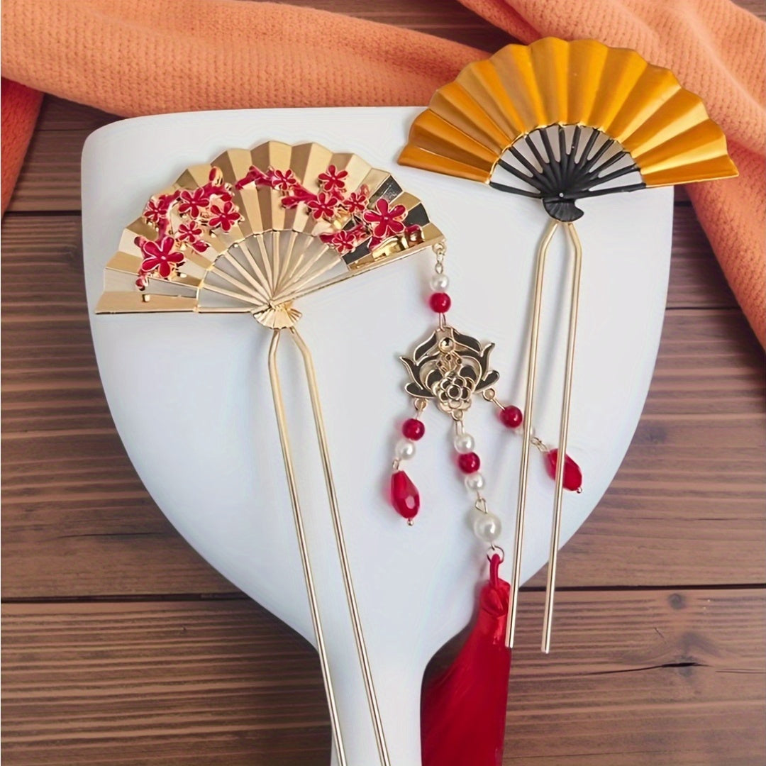 3pcs, High-end Chinese Hairpin, Featuring a Chinese Style, Bridal Braided Comb, Elegant Flower Fairy Hair Clip, Maifan Dress Accessories Hair Clip, Suitable for Various Occasions, Weddings, Gifts, Photography, Festivals, Party Clothing and Other Dress Up