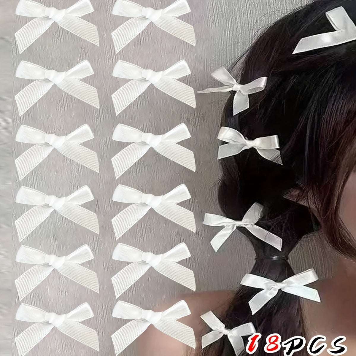 18PCS Mini Butterfly Bow Hair Clips - Non-Slip, Sweet Style, Cute Bowknot Hairpins for Women & Girls
