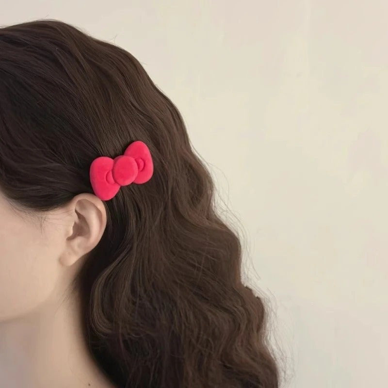 1pc Sweet Pink Bow Star Hairpin for Women Y2K Korean Style Heart Hair Clip Barrette Side Clip Headwear Hair Accessories