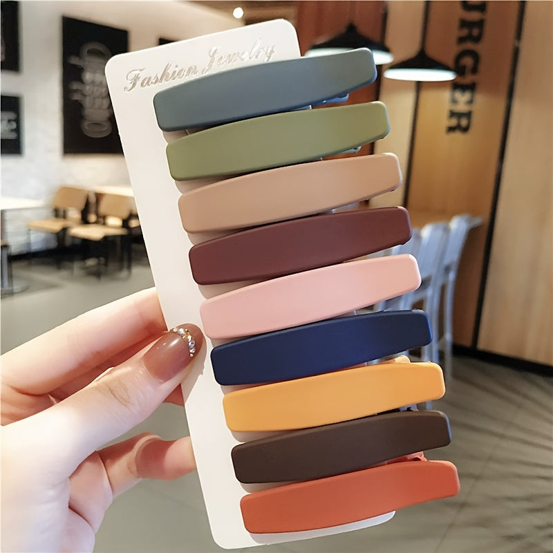 20pcs Morandi Matte Duckbill Hair Clips - Elegant Minimalist Plastic Hairdressing Tools with Multi-Color Options for Women & s, Secure Grip for Braiding, Ponytails, Buns, Everyday & Special Occasions, Ponytail Holder, Sleek Design, Smooth Finish, Salon