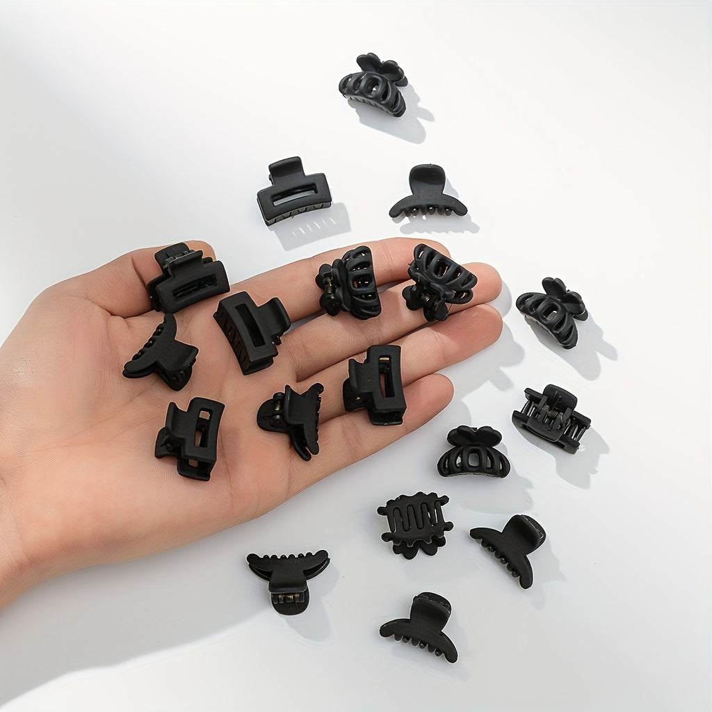18pcs of small size black simple fashion hairpins hairstyle fixed hairstyle hairstyle Women's braid grab hairpins